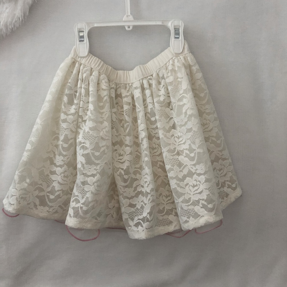 Girls Frills Lace Skirt